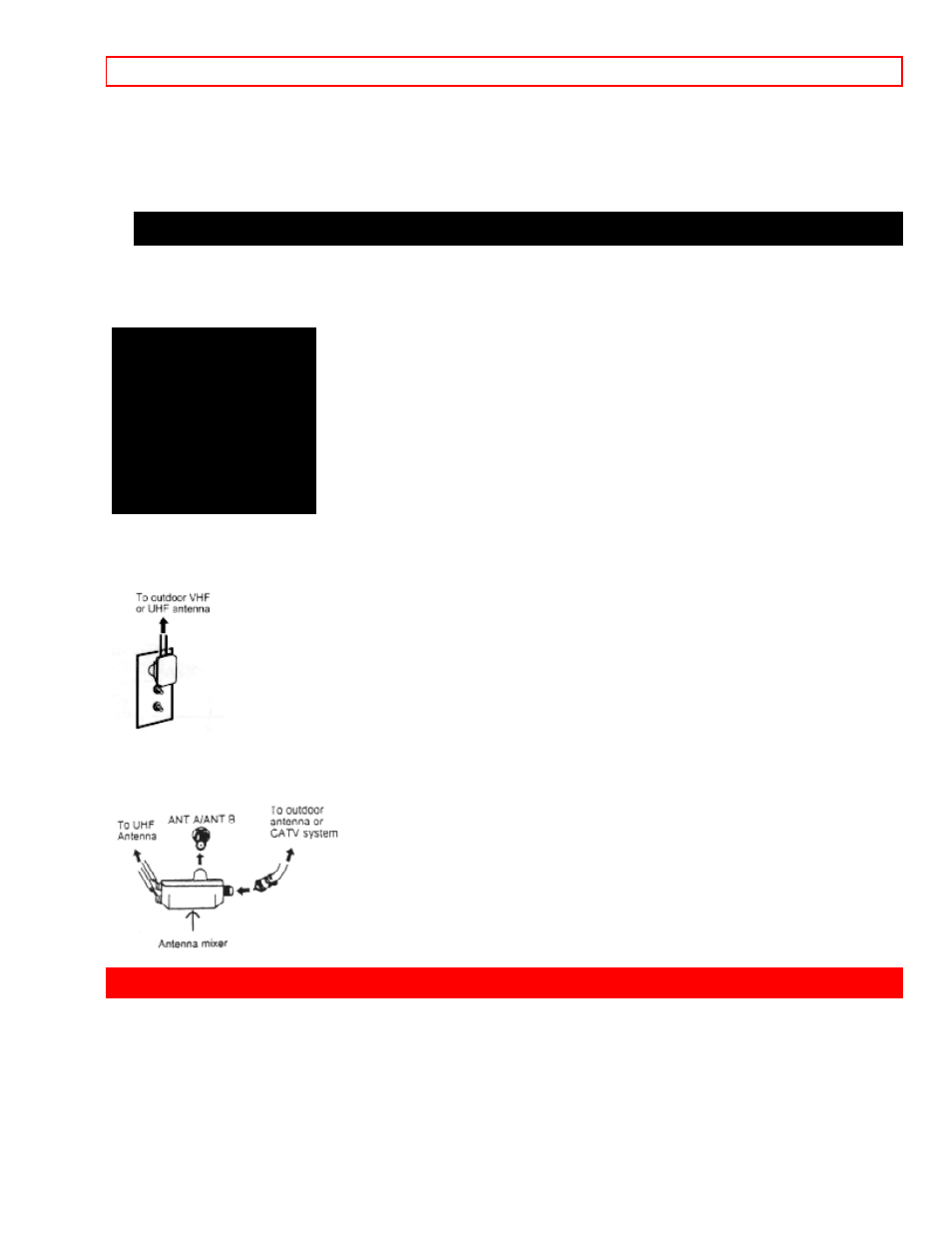 Antenna connections to rear jack panel, Front panel controls, Front view | Hitachi 60EX38B User Manual | Page 10 / 37