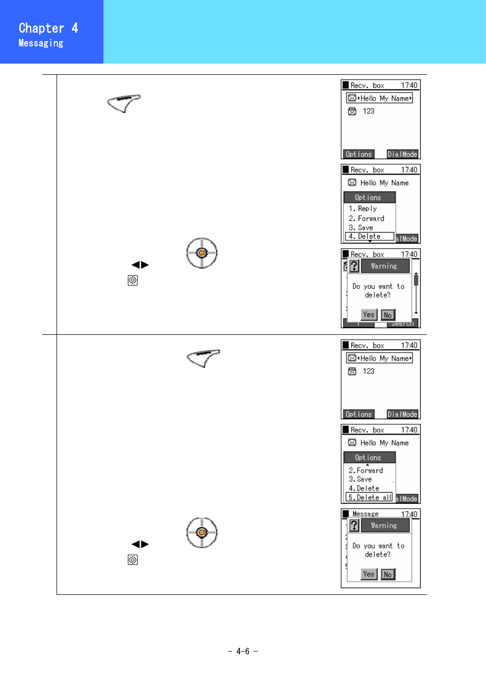 Inbox, Chapter 3, Chapter 4 | Hitachi WirelessIP 5000 User Manual | Page 59 / 132