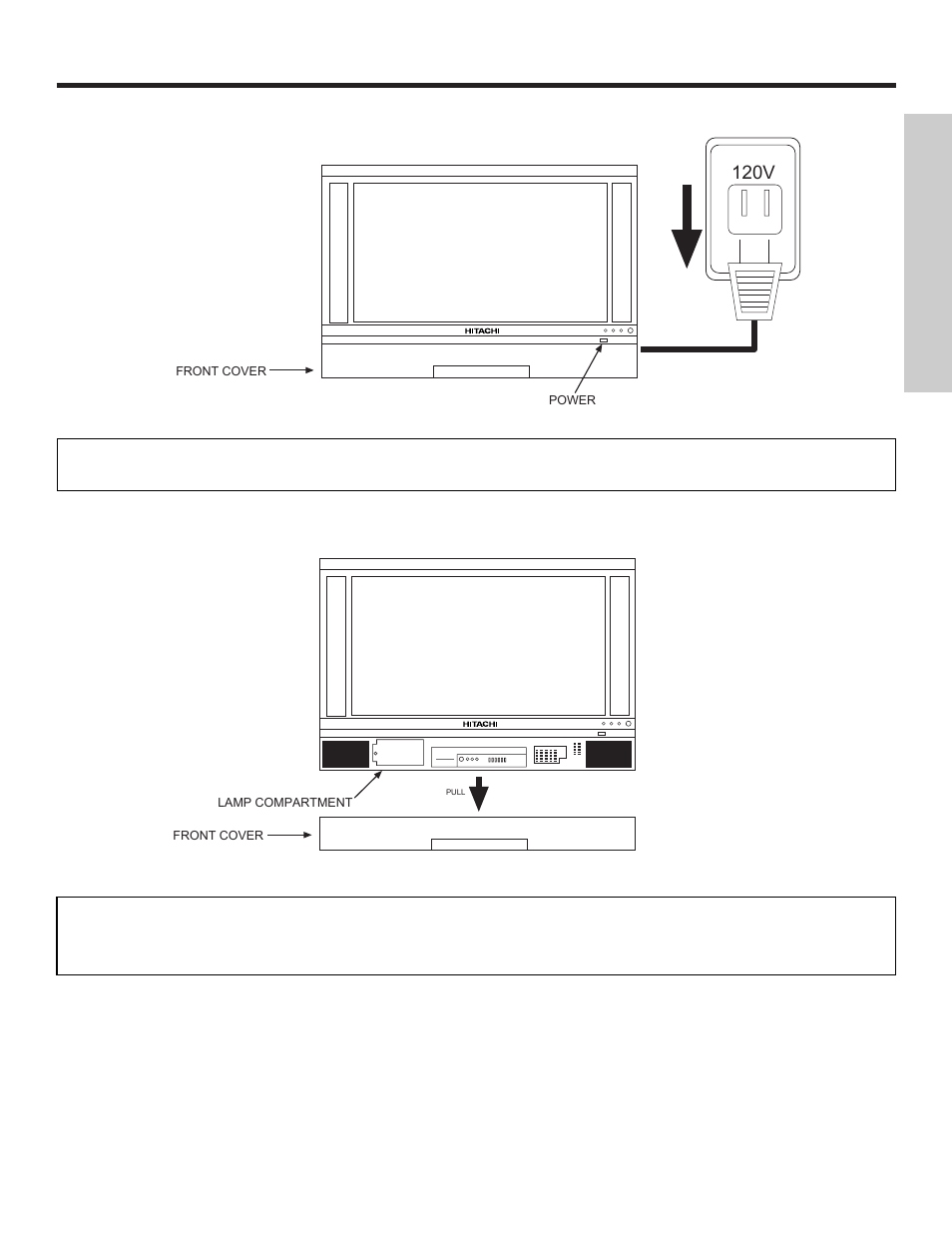 Lamp replacement, 120v | Hitachi 60VX500 User Manual | Page 71 / 84