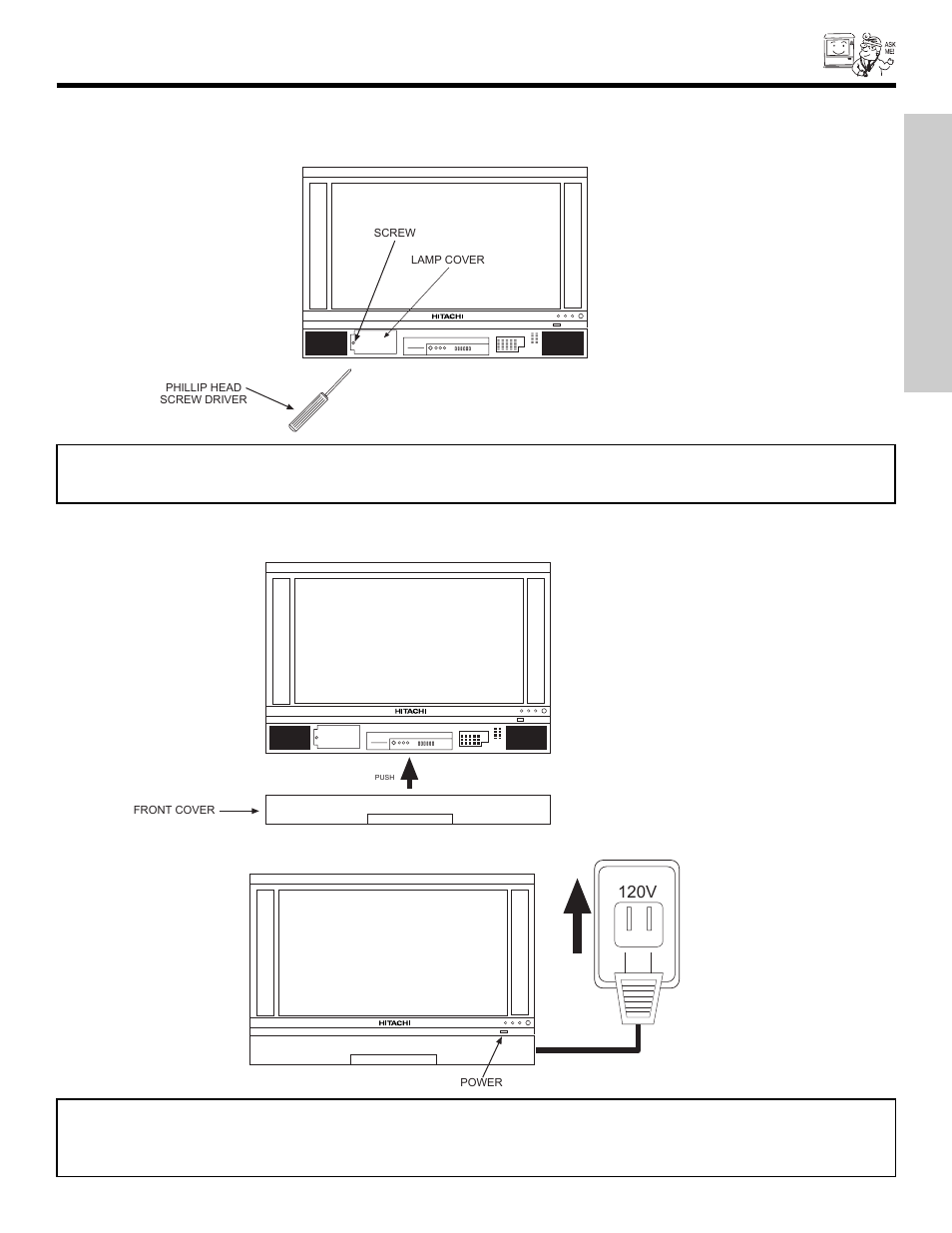Lamp replacement | Hitachi 60VX500 User Manual | Page 73 / 84