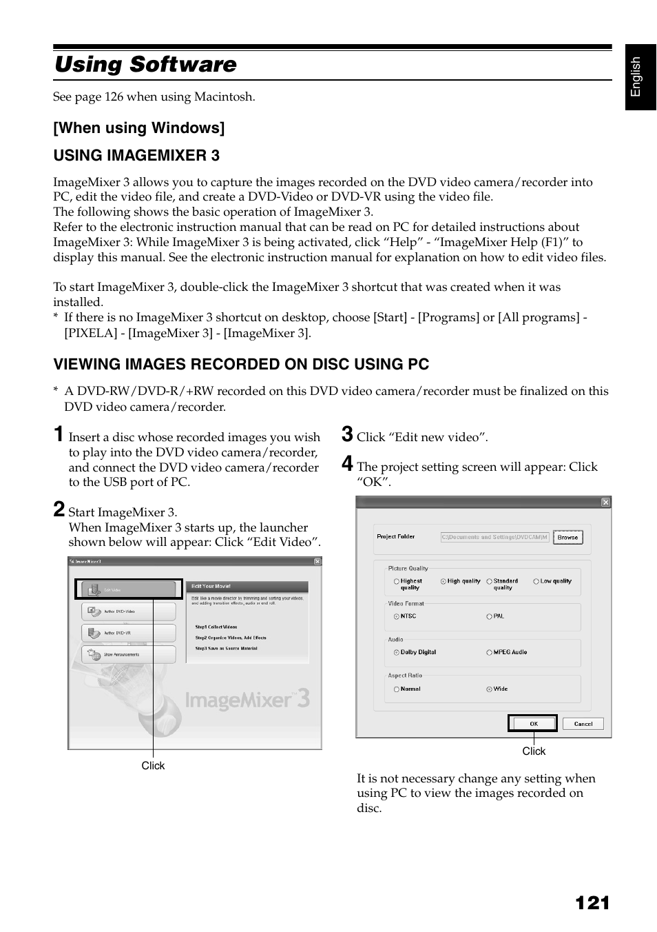 Using software | Hitachi DZ-B35A User Manual | Page 121 / 167