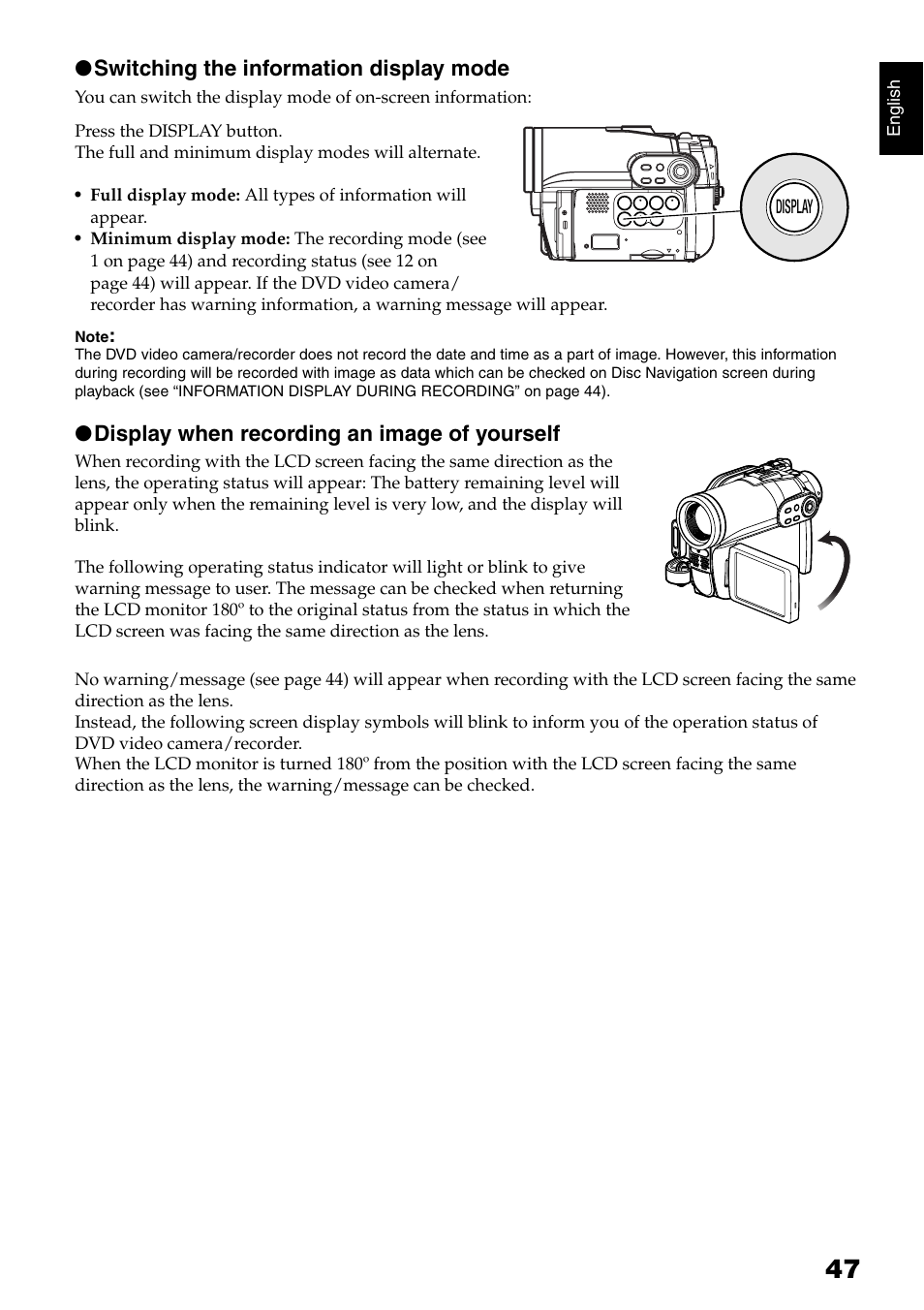 Hitachi DZ-B35A User Manual | Page 47 / 167