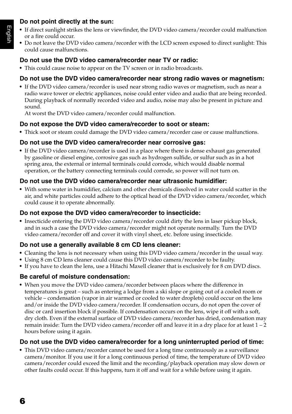 Hitachi DZ-B35A User Manual | Page 6 / 167