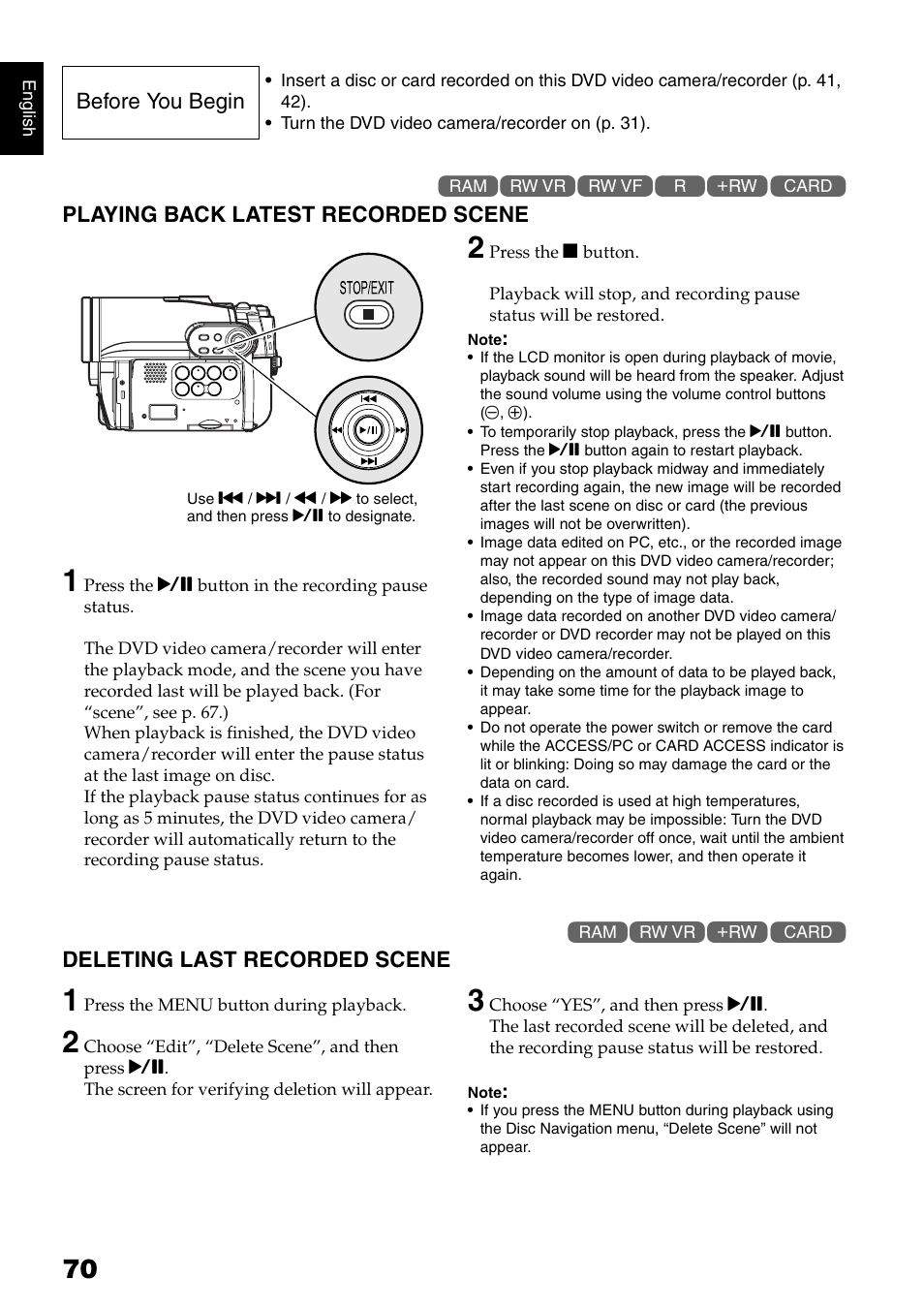 Hitachi DZ-B35A User Manual | Page 70 / 167