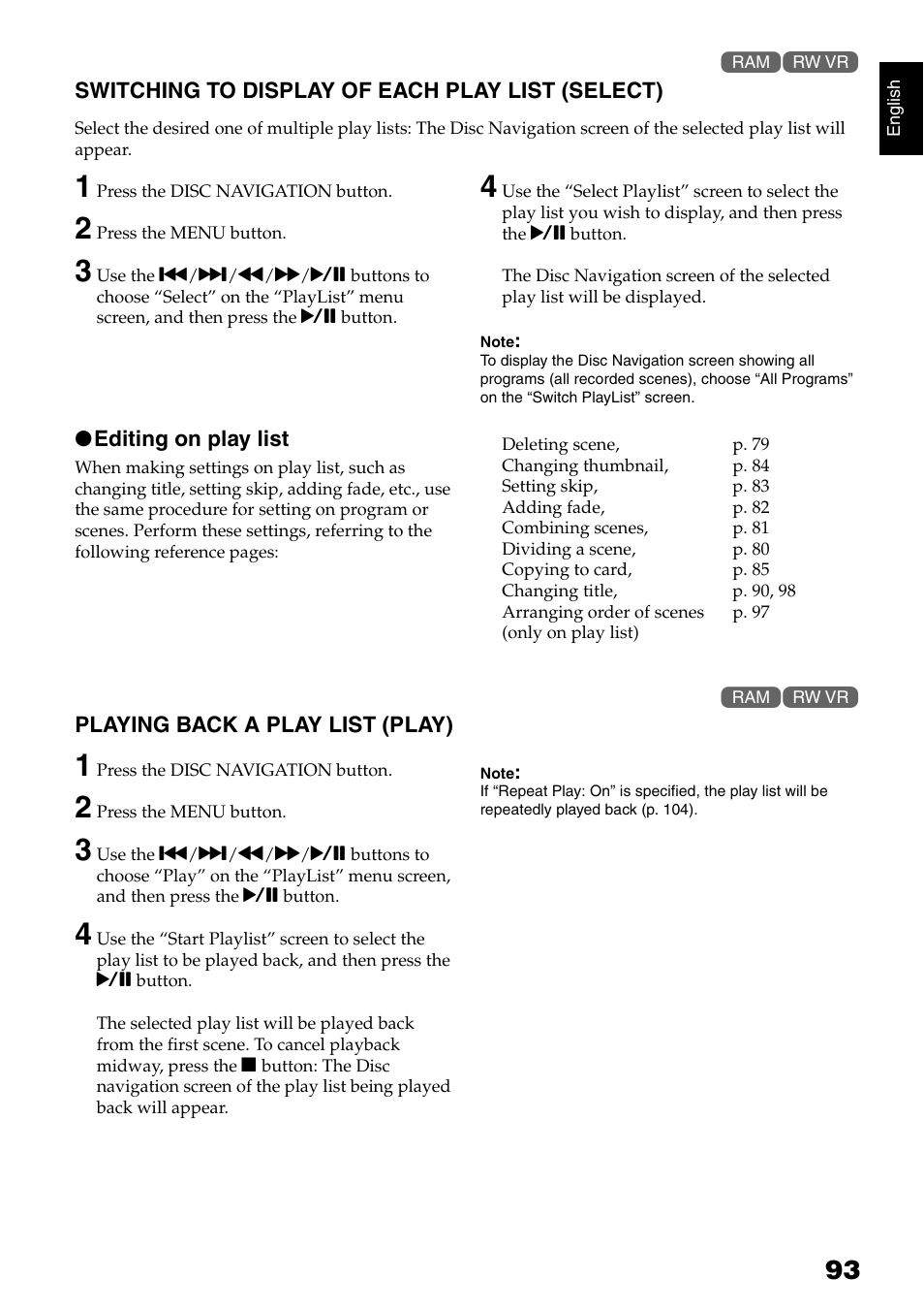 Hitachi DZ-B35A User Manual | Page 93 / 167