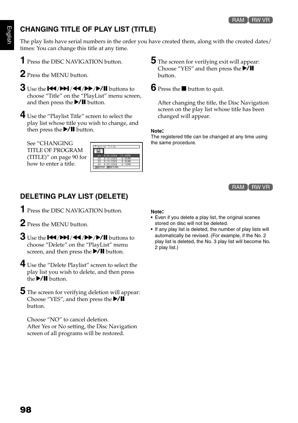 Hitachi DZ-B35A User Manual | Page 98 / 167