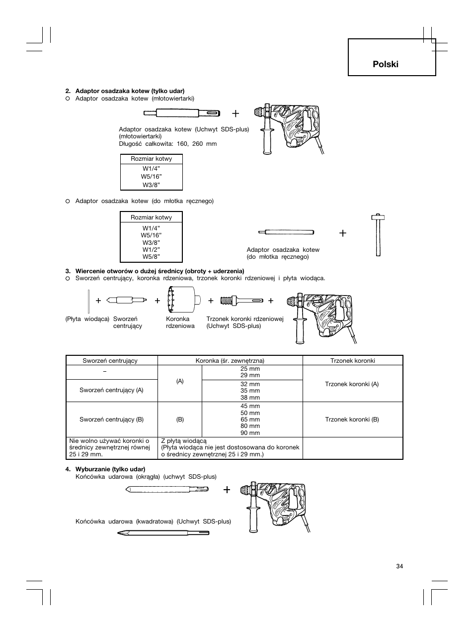 Polski | Hitachi DH 30PC2 User Manual | Page 35 / 82