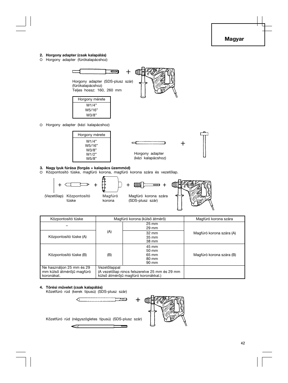 Magyar | Hitachi DH 30PC2 User Manual | Page 43 / 82