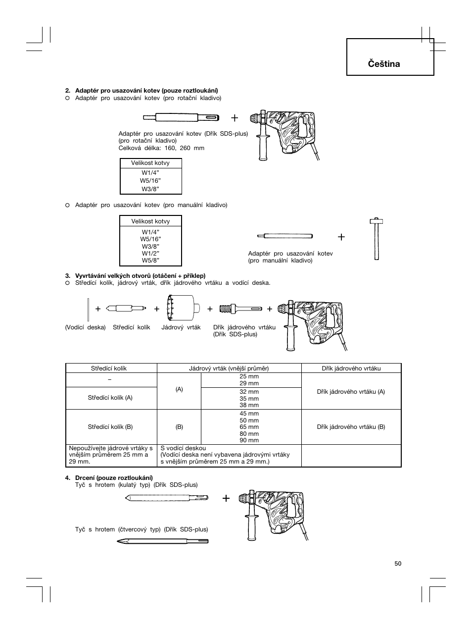 Čeština | Hitachi DH 30PC2 User Manual | Page 51 / 82