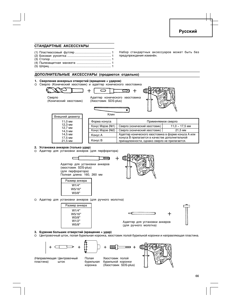 Pyccкий | Hitachi DH 30PC2 User Manual | Page 67 / 82