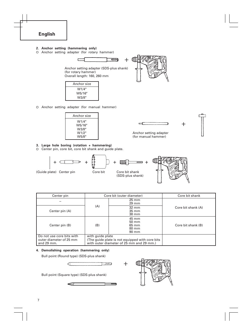 English | Hitachi DH 30PC2 User Manual | Page 8 / 82