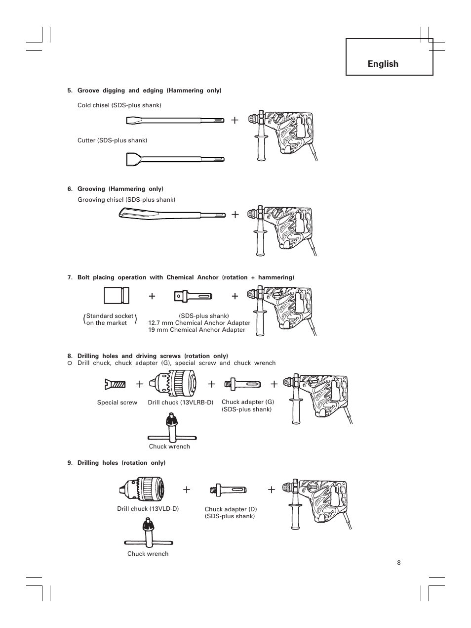 English | Hitachi DH 30PC2 User Manual | Page 9 / 82