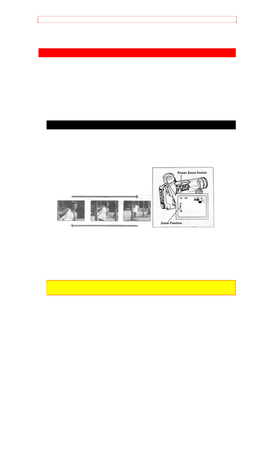 Advanced techniques, Using the power zoom | Hitachi VM-H71A User Manual | Page 41 / 69