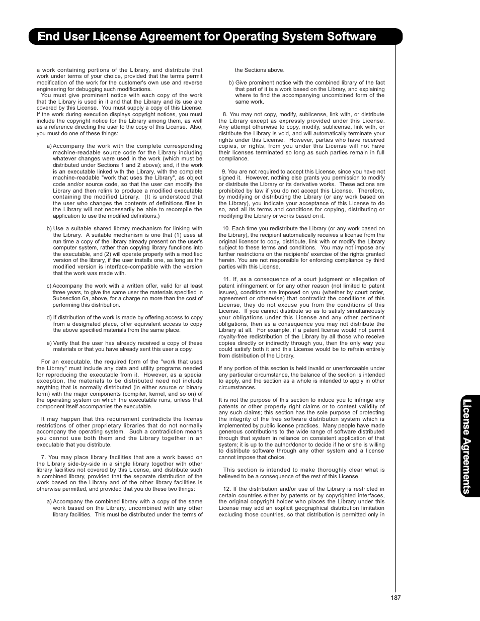 Lic en se a g re em en ts | Hitachi P50X901 User Manual | Page 187 / 192