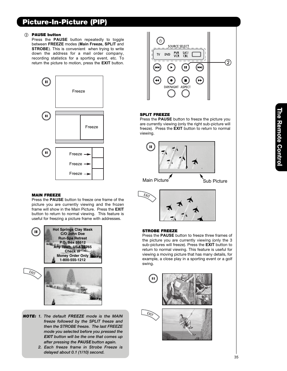 Picture-in-picture (pip) | Hitachi P50X901 User Manual | Page 35 / 192