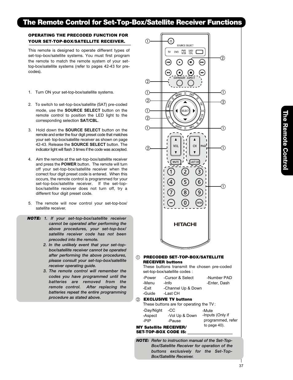Hitachi P50X901 User Manual | Page 37 / 192