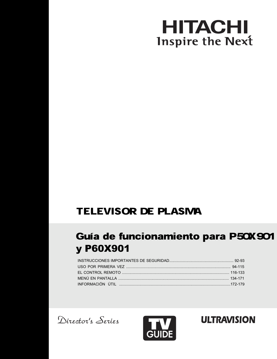 Hitachi P50X901 User Manual | Page 91 / 192