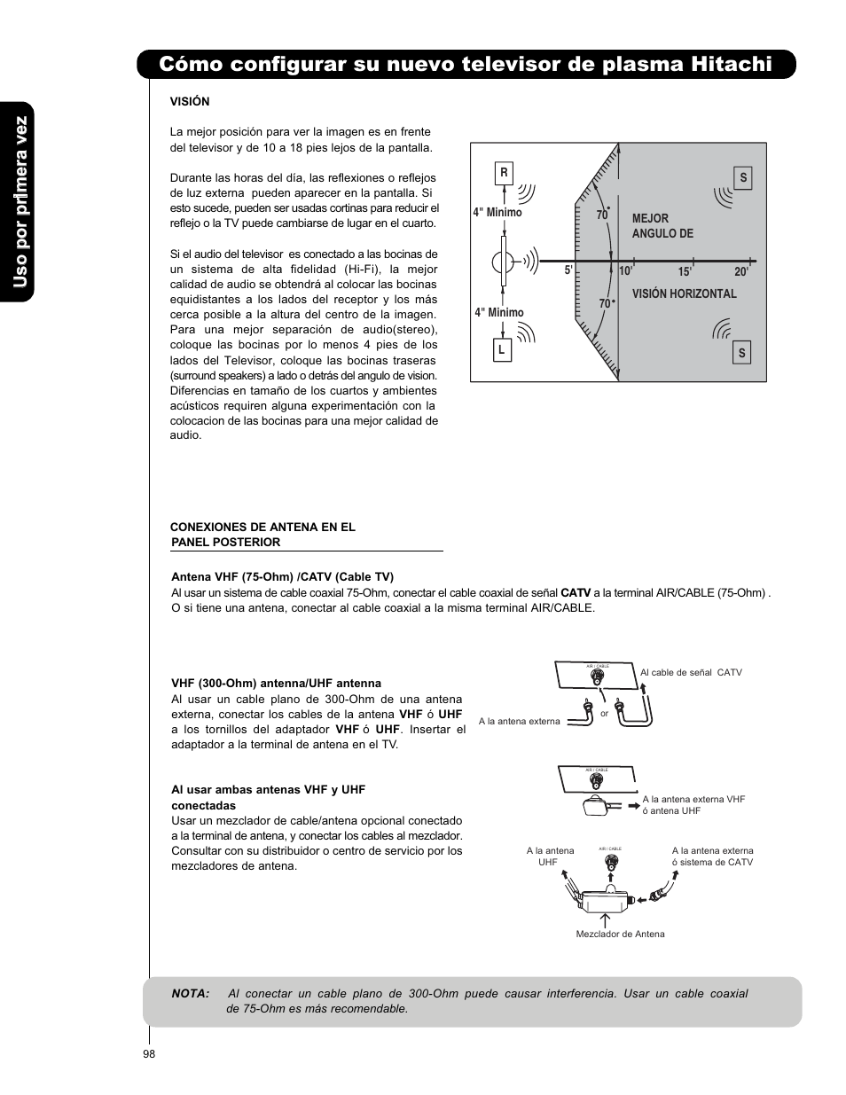 Hitachi P50X901 User Manual | Page 98 / 192