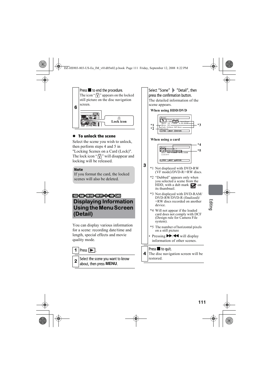 111 ed it in g | Hitachi DZ-HS803A User Manual | Page 111 / 191