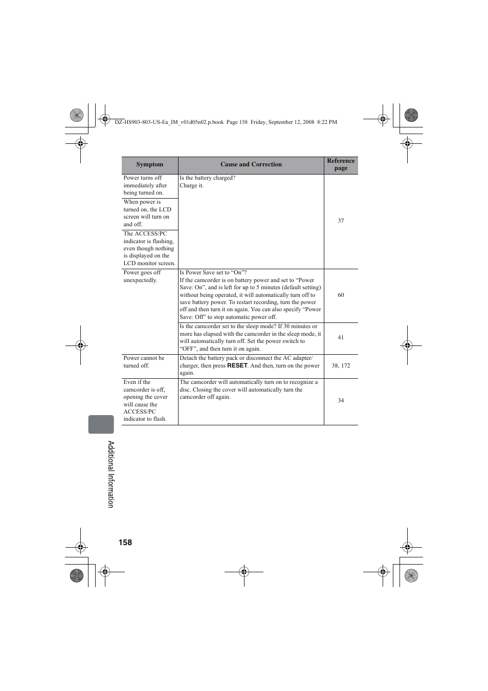 Hitachi DZ-HS803A User Manual | Page 158 / 191