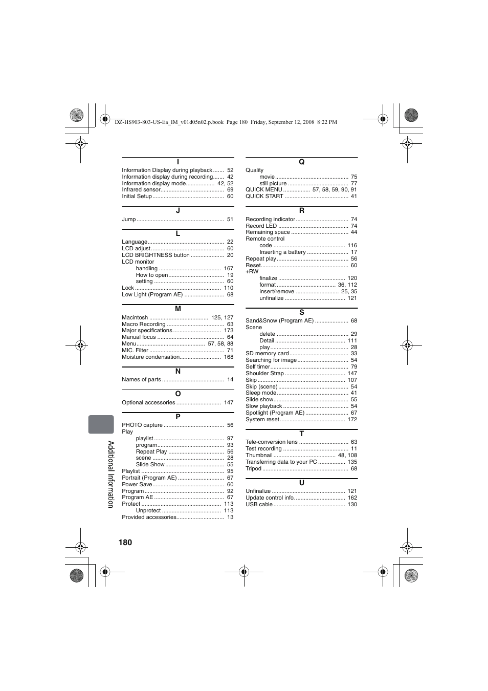 Hitachi DZ-HS803A User Manual | Page 180 / 191