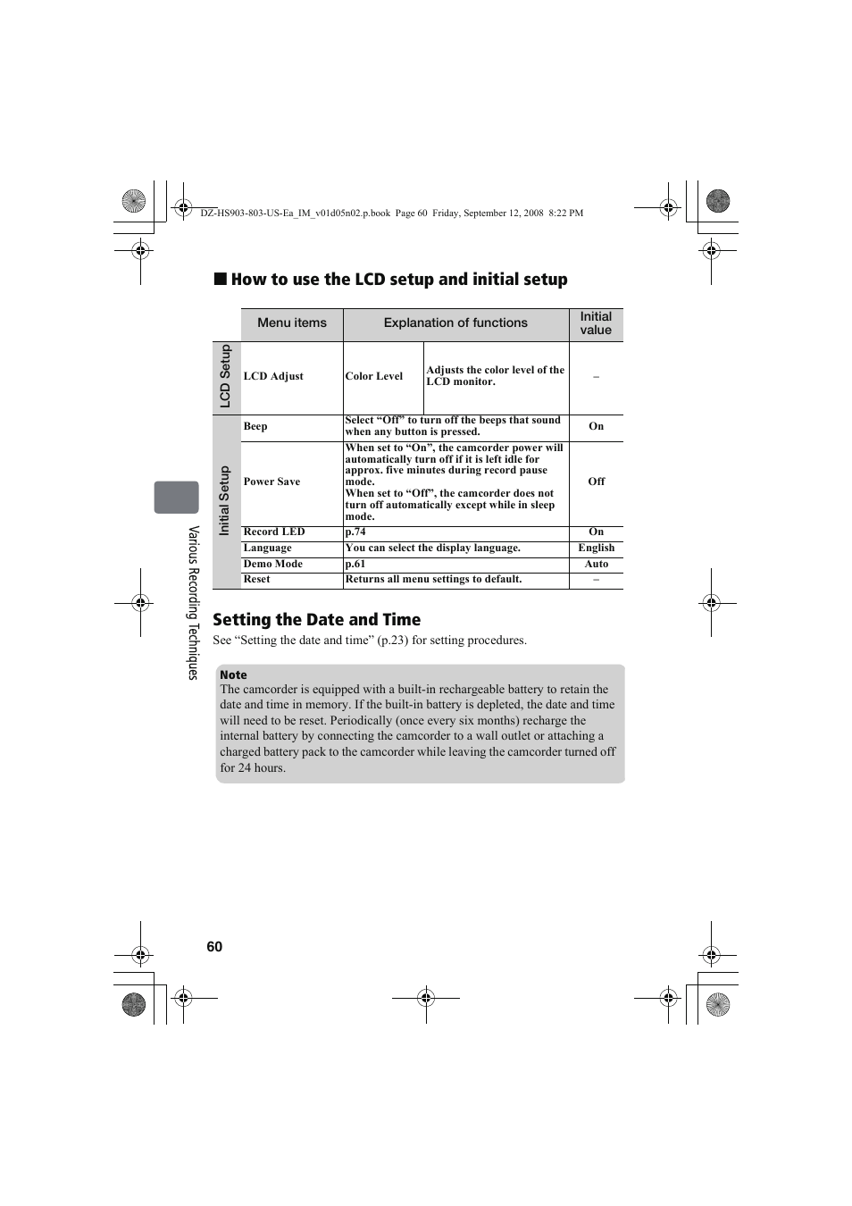 Hitachi DZ-HS803A User Manual | Page 60 / 191