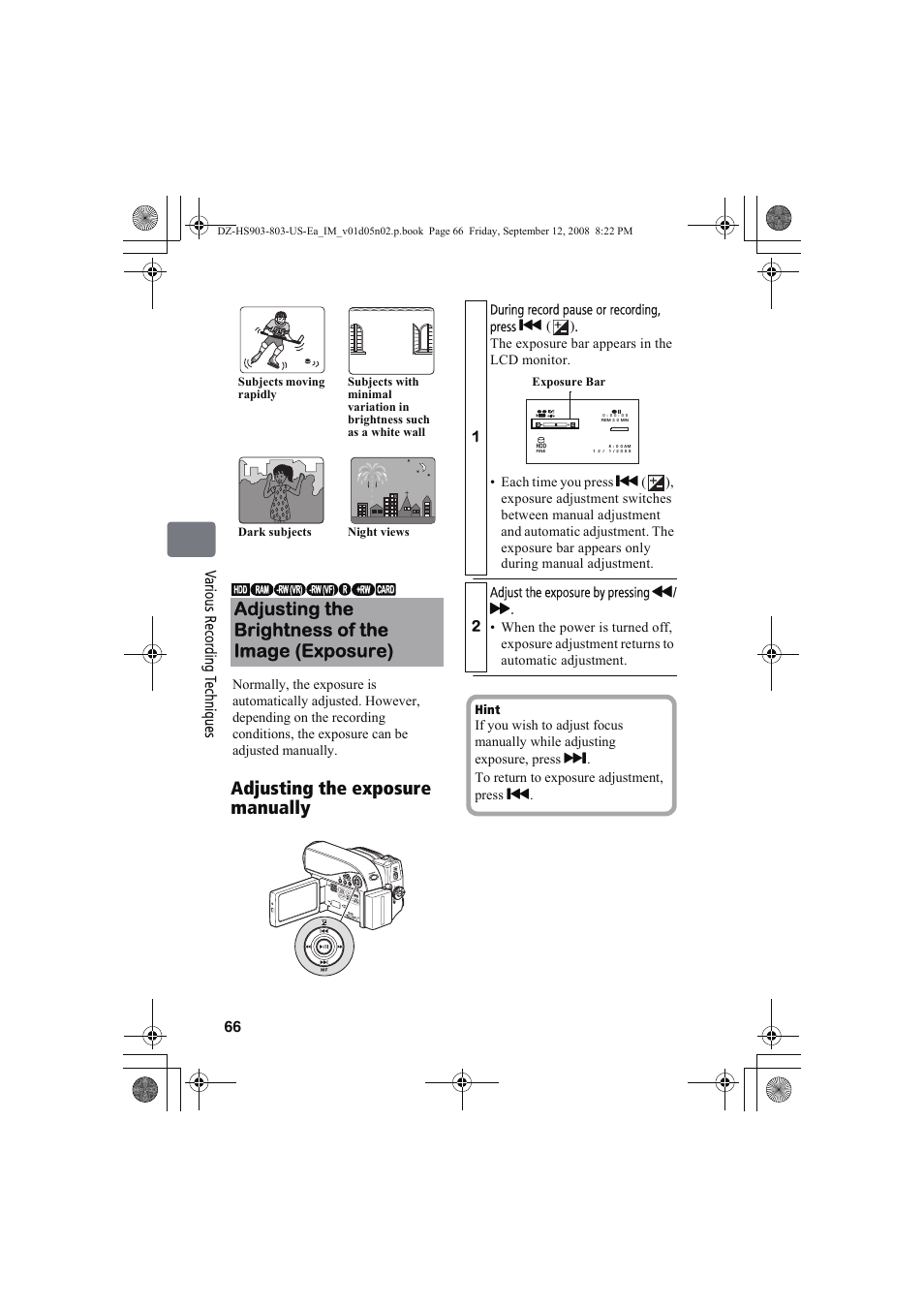 Hitachi DZ-HS803A User Manual | Page 66 / 191