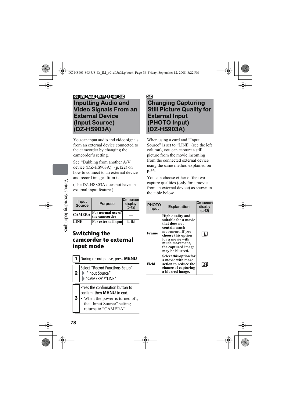 Hitachi DZ-HS803A User Manual | Page 78 / 191