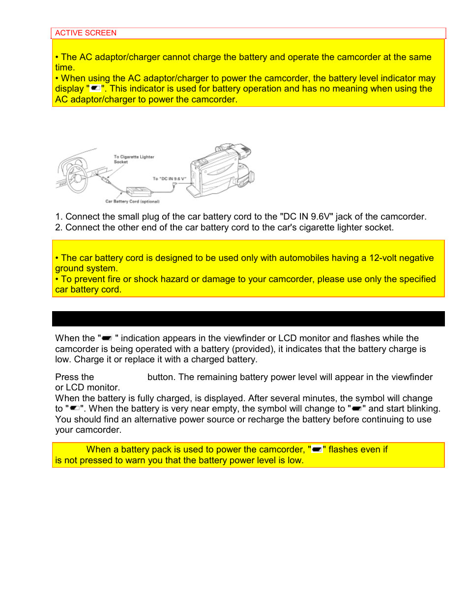 Checking the battery | Hitachi VM-8400LA User Manual | Page 16 / 63