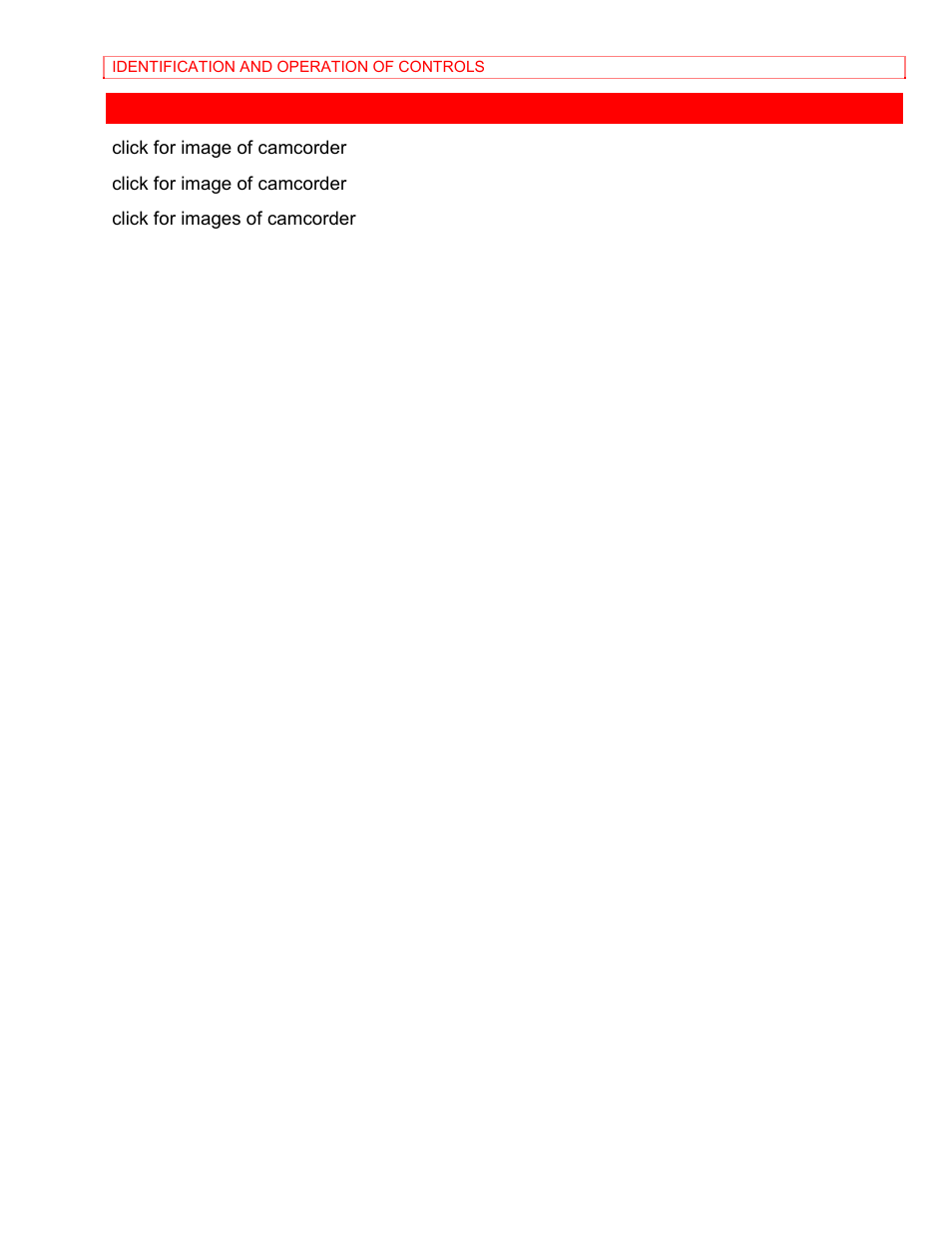 Identification and operation of controls | Hitachi VM-8400LA User Manual | Page 21 / 63