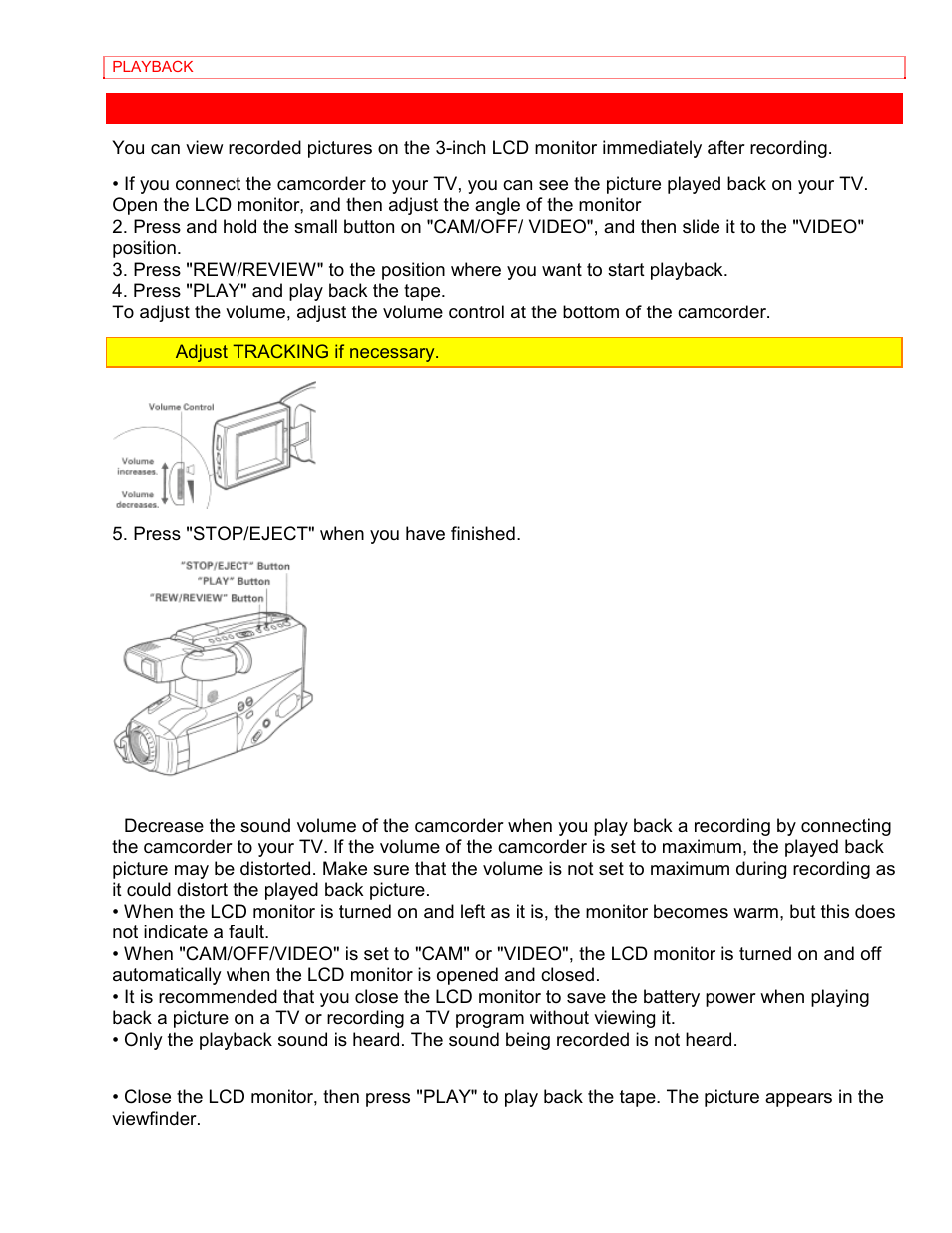 Playback | Hitachi VM-8400LA User Manual | Page 25 / 63