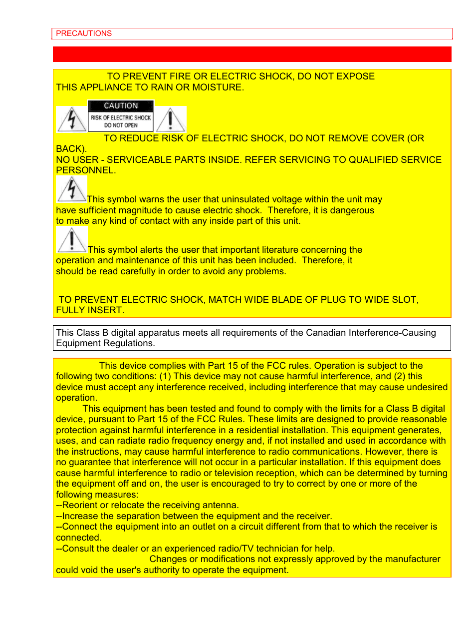 Precautions | Hitachi VM-8400LA User Manual | Page 3 / 63