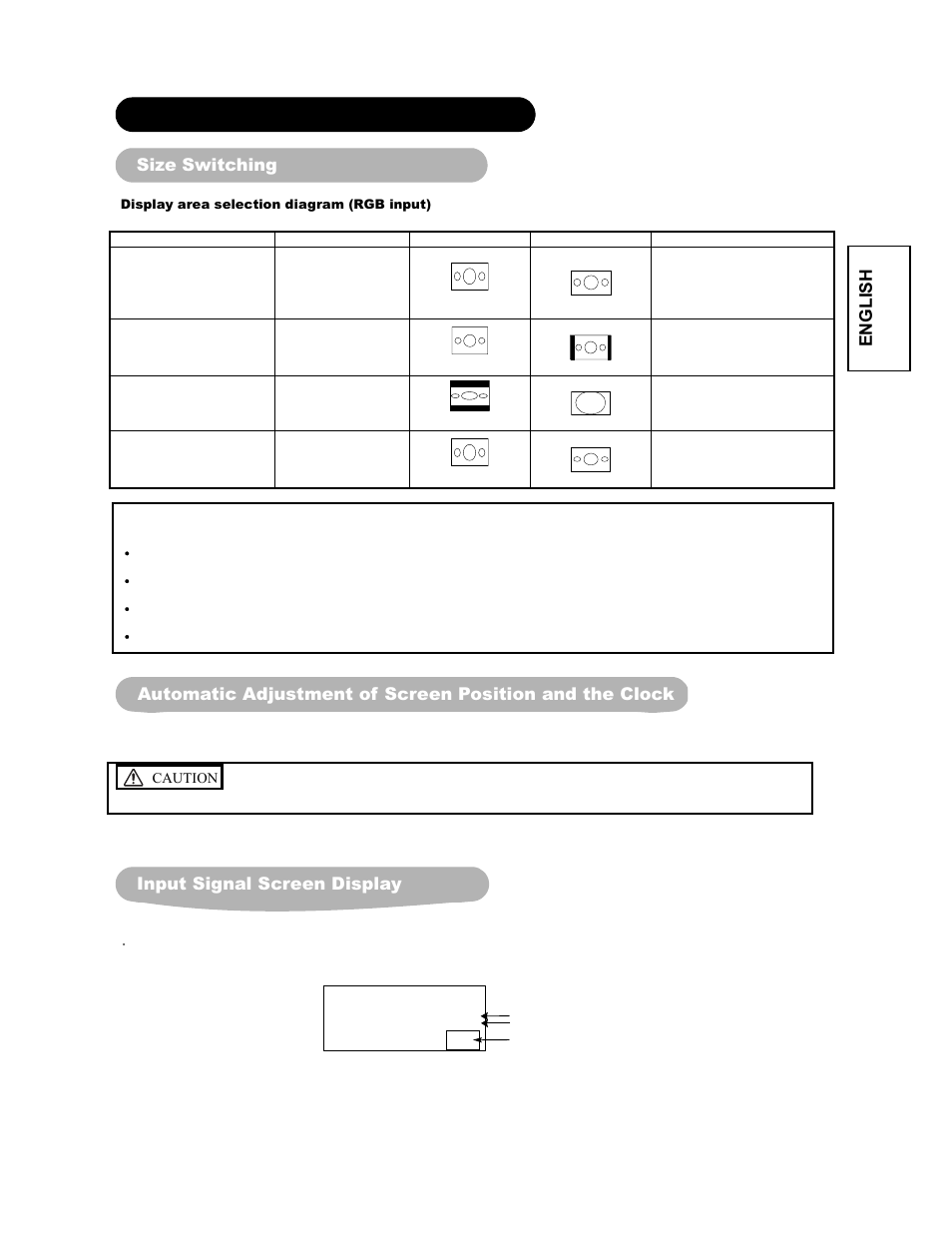 Input signal screen display | Hitachi CMP4221 User Manual | Page 18 / 38