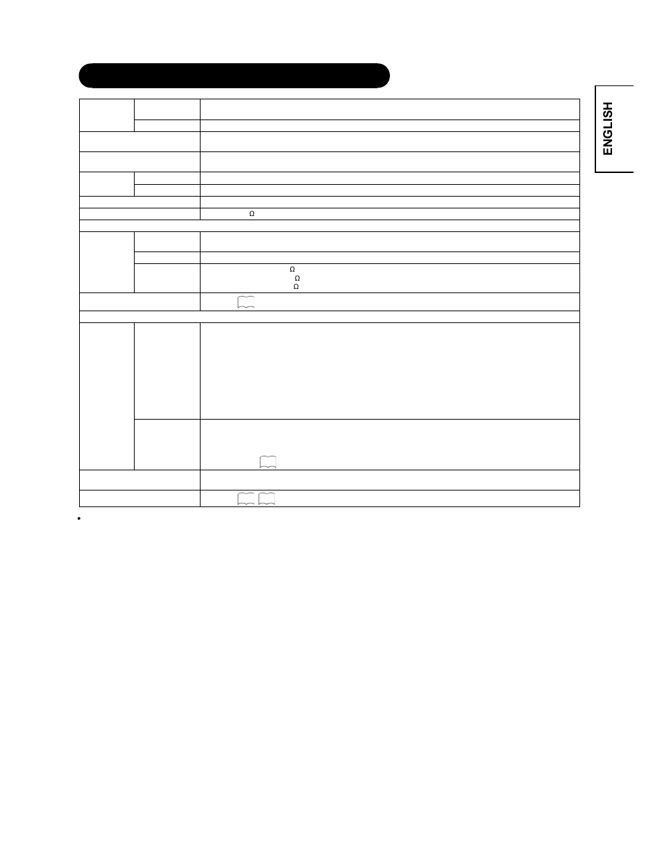 English product specifications, Spécific at ion s du pr oduit | Hitachi CMP4221 User Manual | Page 35 / 38