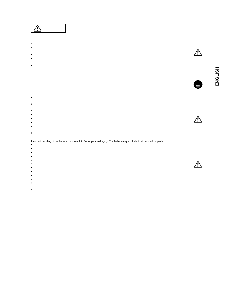 English warning | Hitachi CMP4221 User Manual | Page 7 / 38