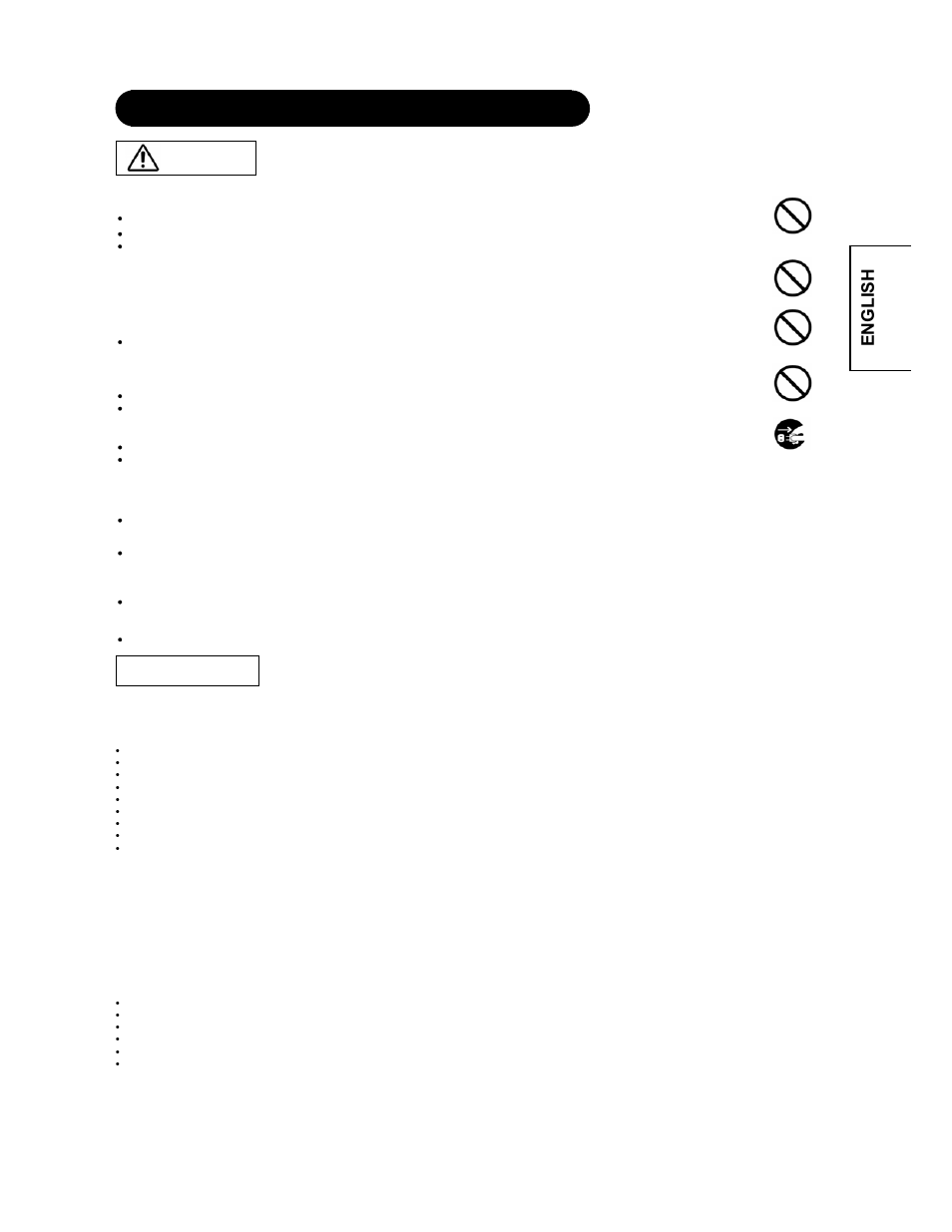 English safety instructions(continued) caution, Precautions | Hitachi CMP4221 User Manual | Page 8 / 38