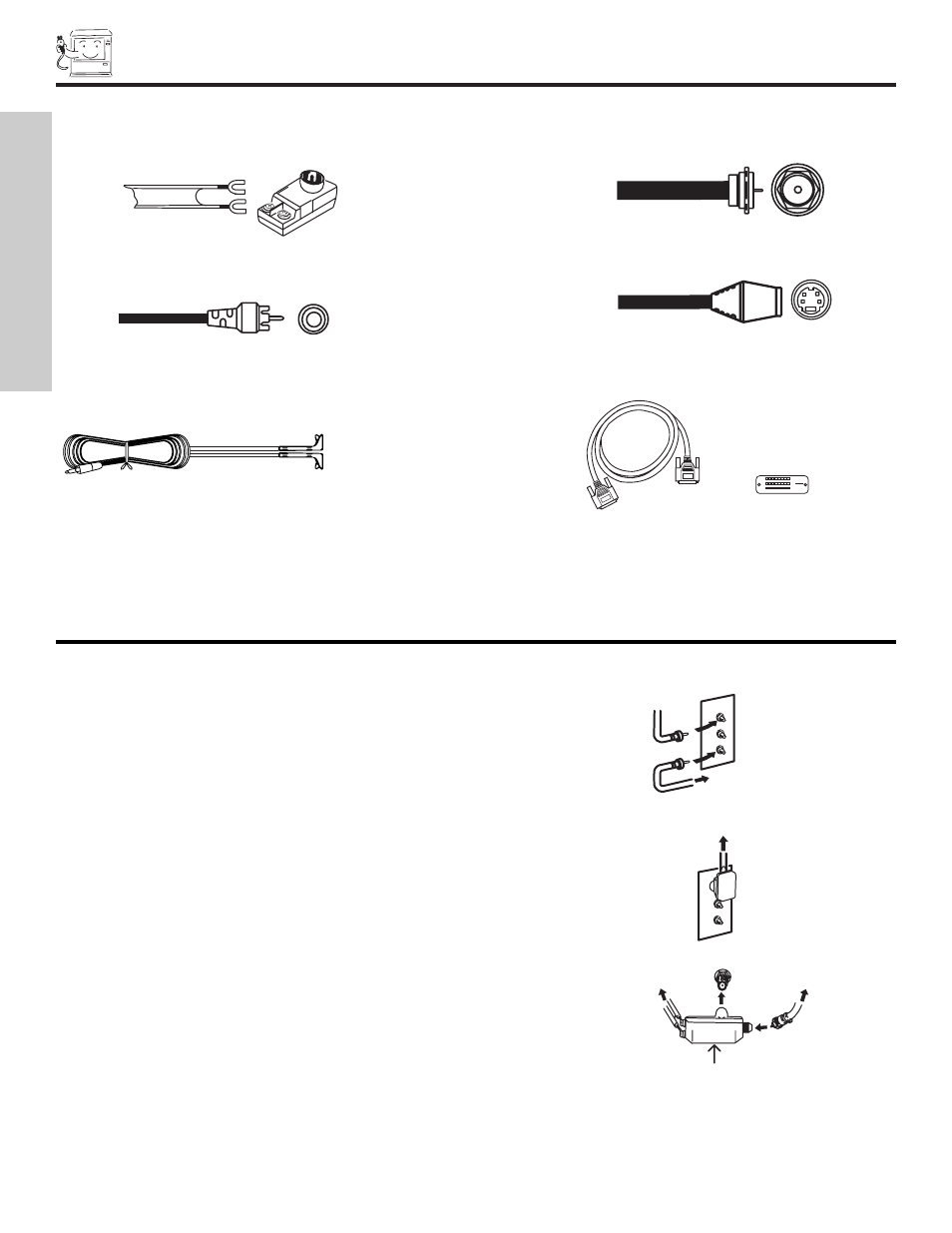 Hook-up cables and connectors, First time use | Hitachi 50V500 User Manual | Page 6 / 84