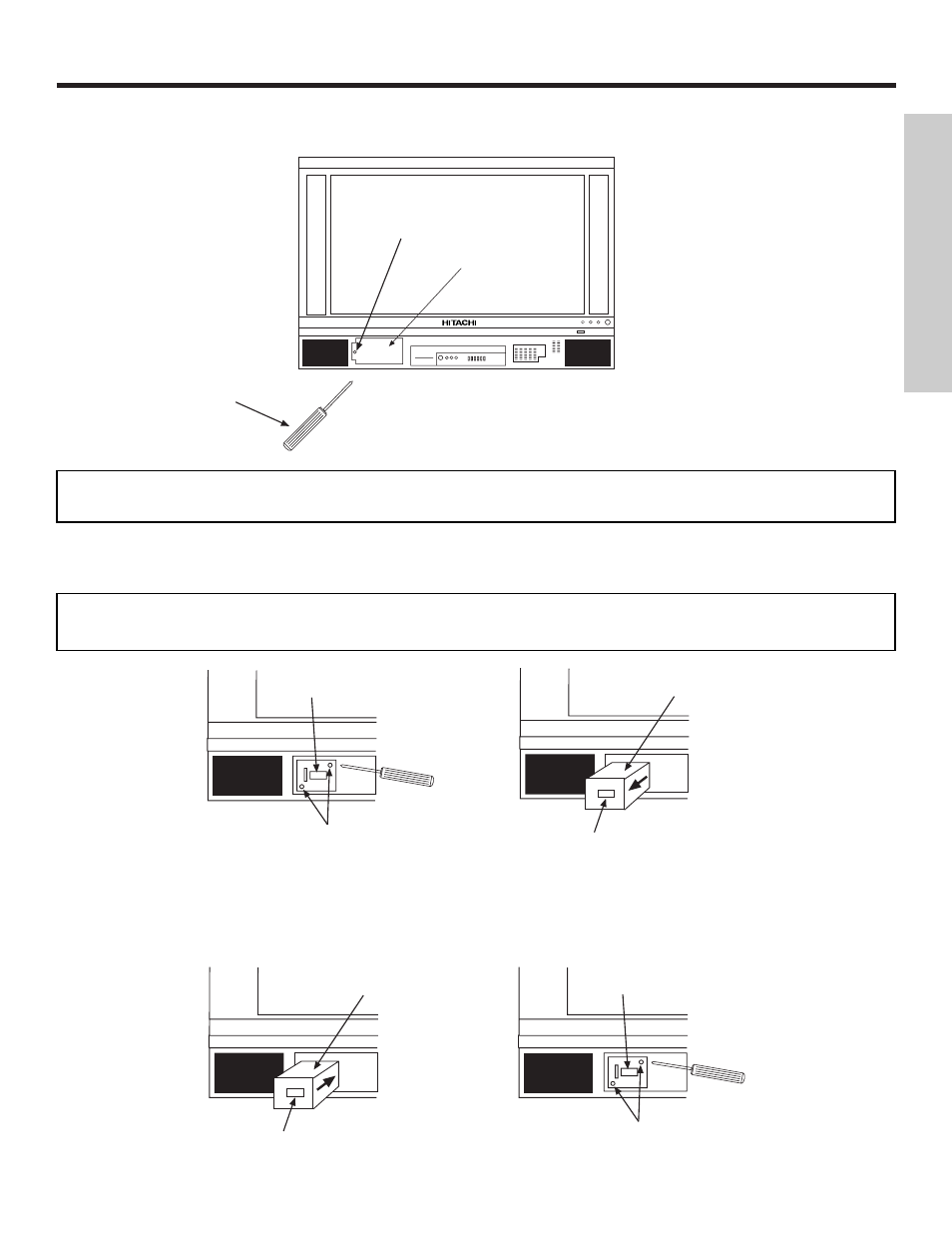 Lamp replacement | Hitachi 50V500 User Manual | Page 71 / 84