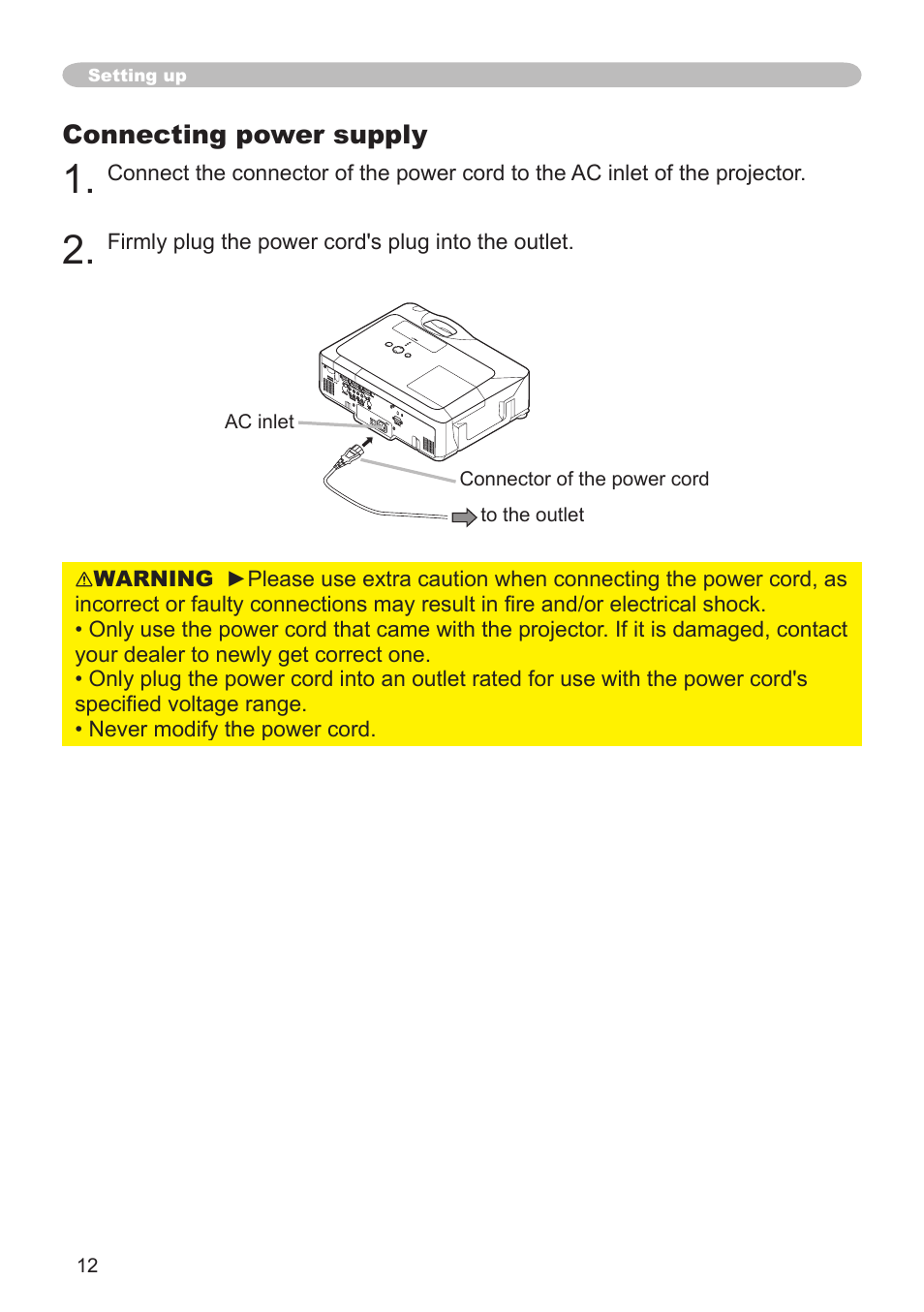 Hitachi CP-X600 User Manual | Page 12 / 64