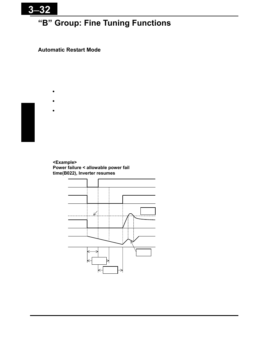 B” group: fine tuning functions -32, B” group: fine tuning functions | Hitachi X200 Series User Manual | Page 106 / 286