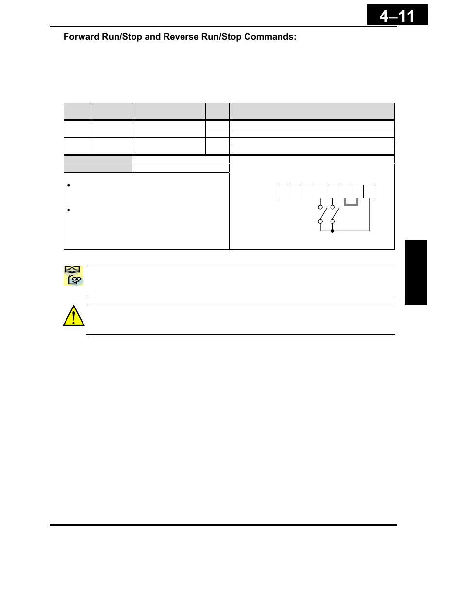 Forward run/stop and reverse run/stop commands | Hitachi X200 Series User Manual | Page 150 / 286