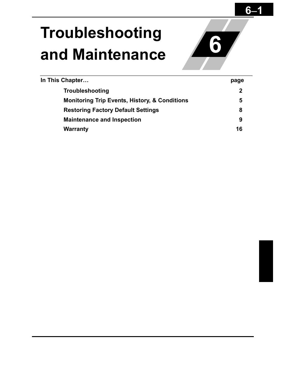 Chapter 6: troubleshooting and maintenance, Troubleshooting and maintenance | Hitachi X200 Series User Manual | Page 204 / 286