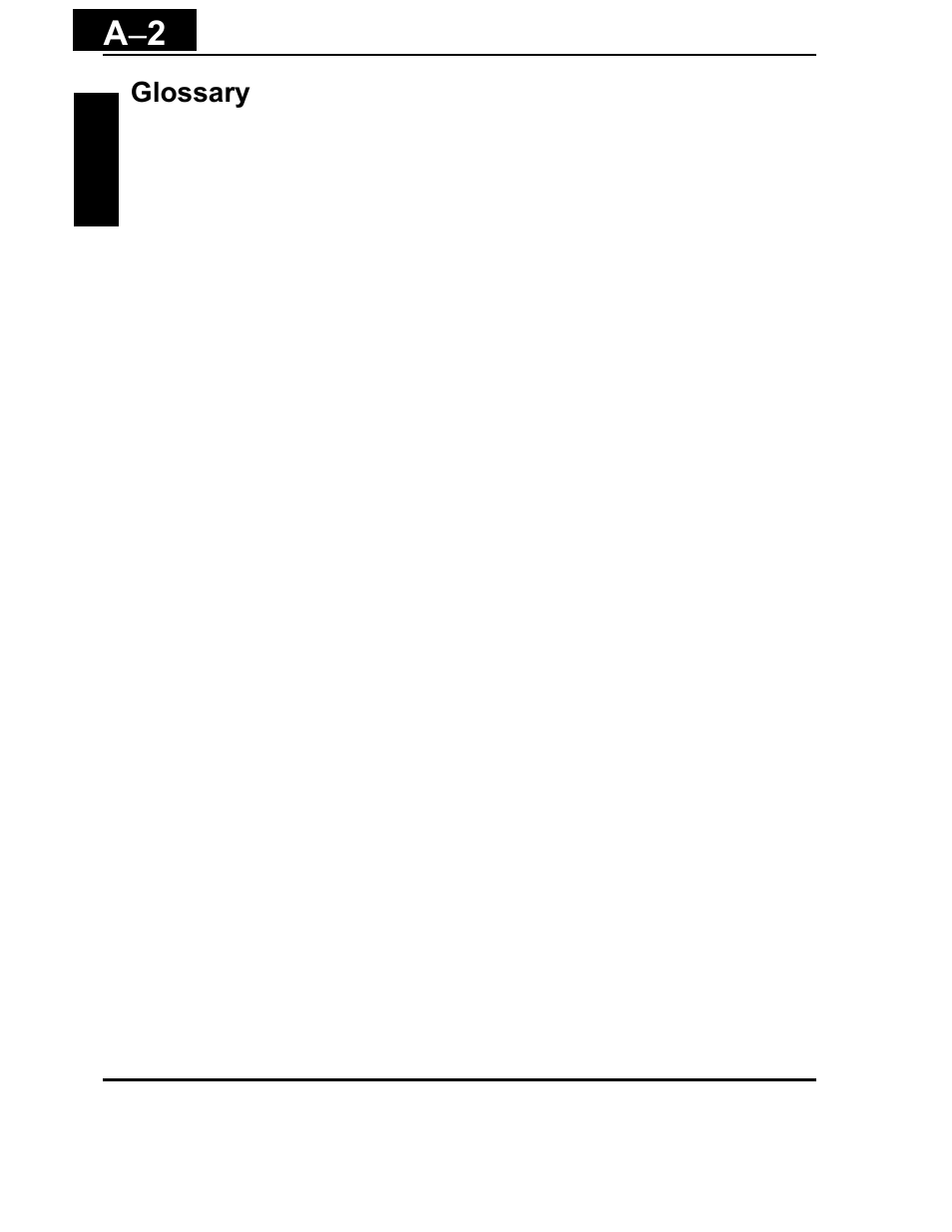 Glossary, A − 2 | Hitachi X200 Series User Manual | Page 221 / 286