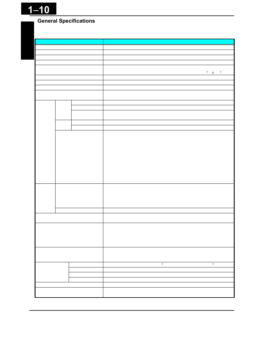 General specifications | Hitachi X200 Series User Manual | Page 30 / 286