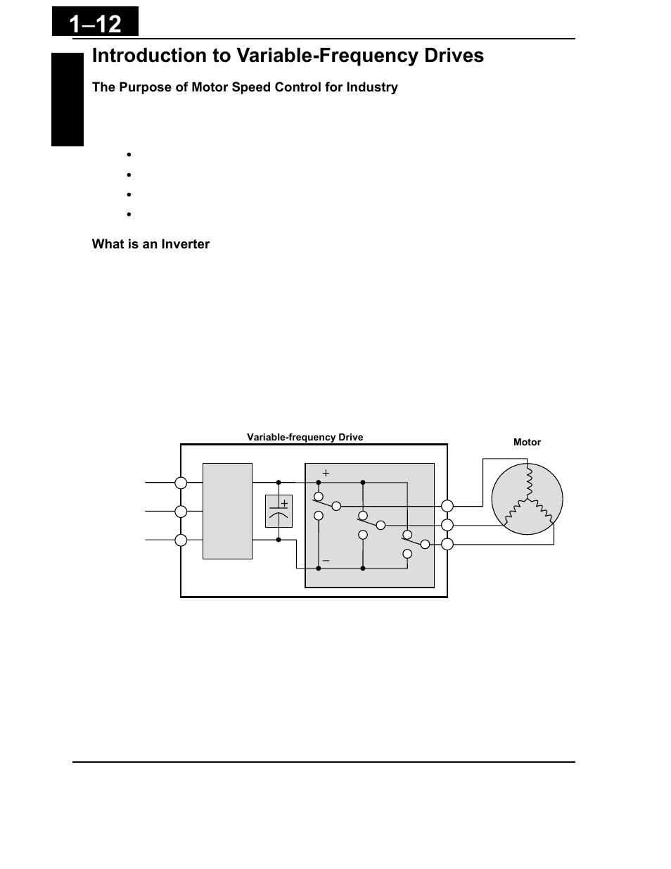 Introduction to variable-frequency drives -12, Introduction to variable-frequency drives | Hitachi X200 Series User Manual | Page 32 / 286