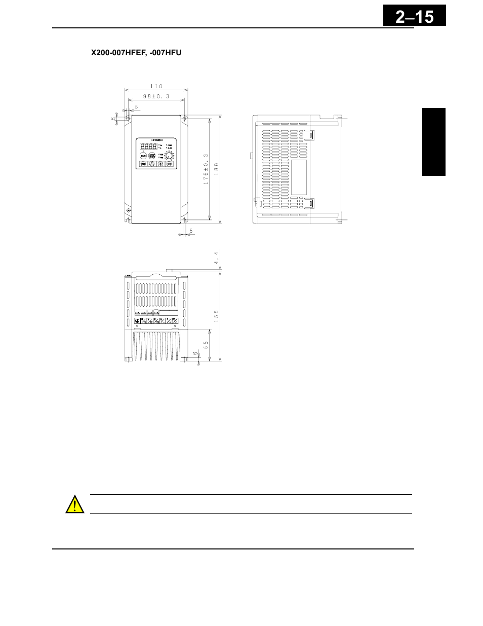 Hitachi X200 Series User Manual | Page 54 / 286