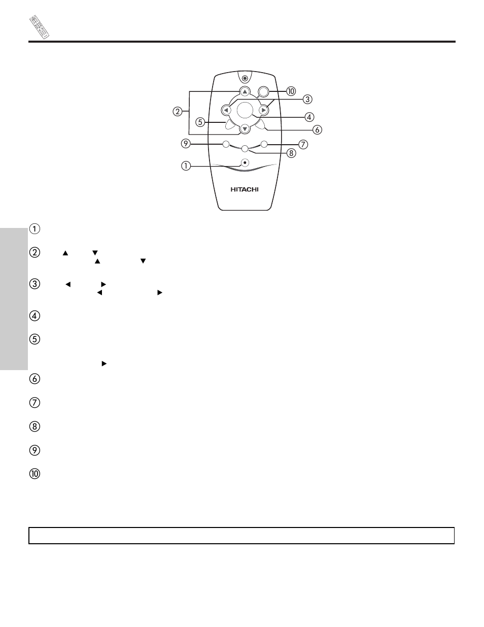 Remote, The remote control | Hitachi 42HDX61 User Manual | Page 48 / 100