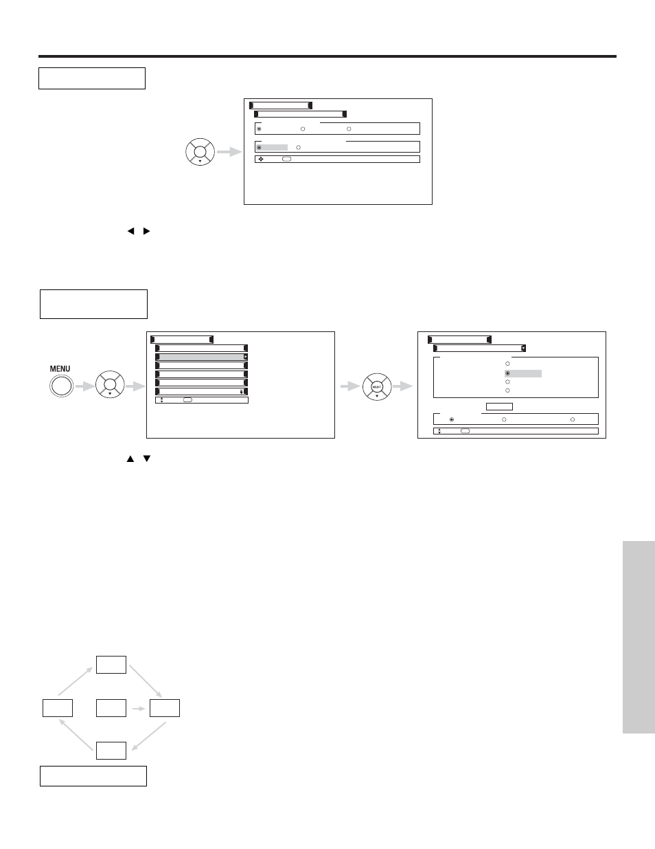 Setup, On-screen displa y | Hitachi 42HDX61 User Manual | Page 73 / 100