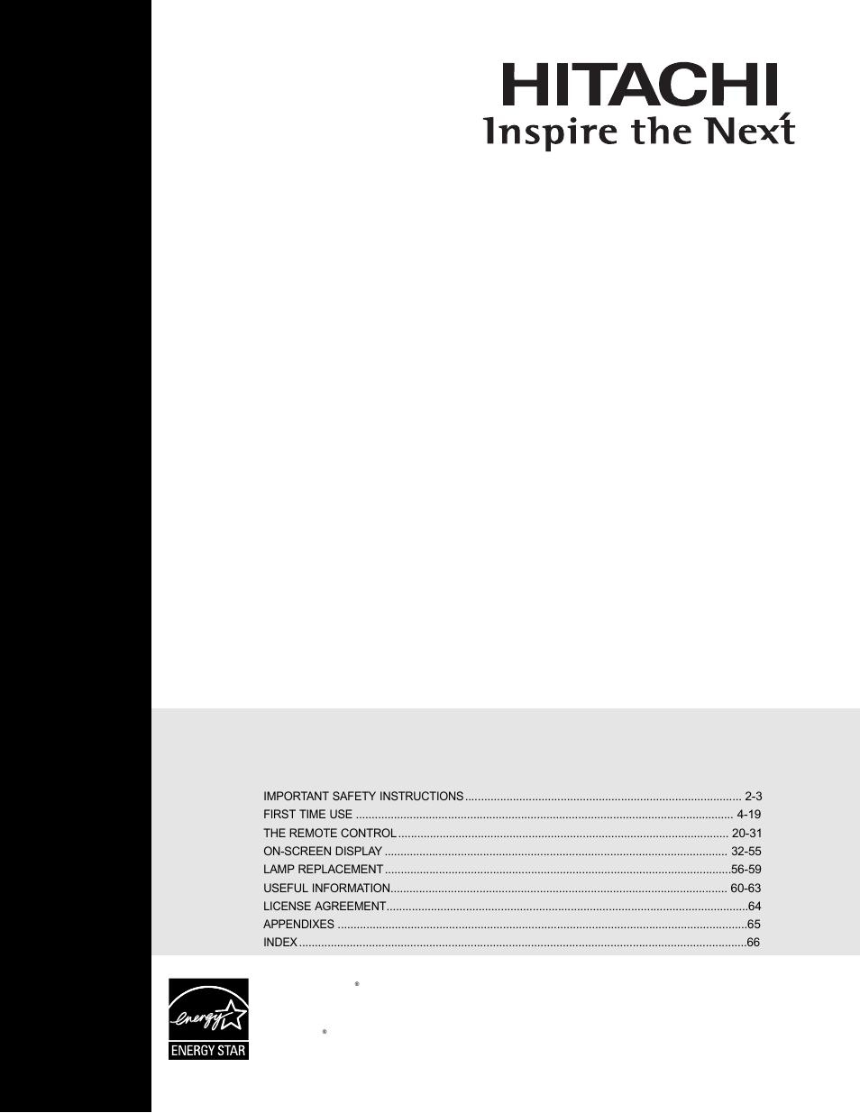 Hitachi 62VS69 User Manual | 72 pages