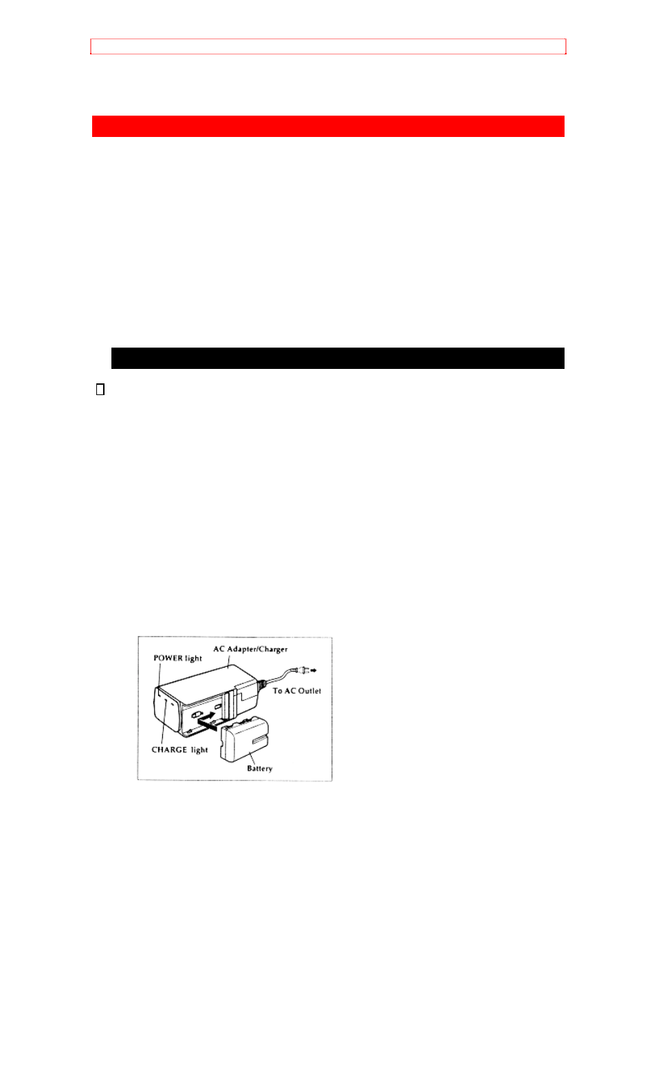 Getting started, Charging the battery using the ac adapter/charger | Hitachi VM-H81A User Manual | Page 17 / 72